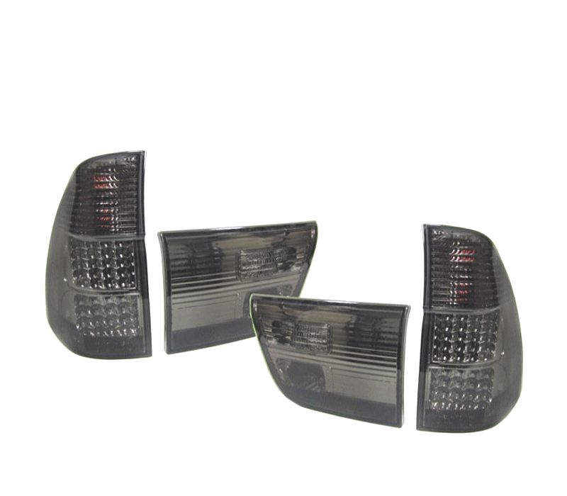 FAROLINS TRASEIROS LED BMW X5 99-03 CROMADO ESCURECIDOS