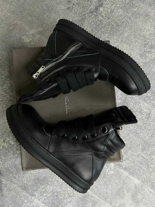 Rick Owens Geobasket Ramones jumbo laces чорні кеди archive кеды 43 41