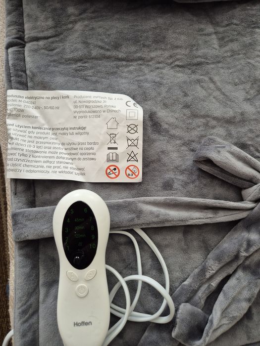 Poduszka na plecy i kark elektryczna ,,Hoffen"