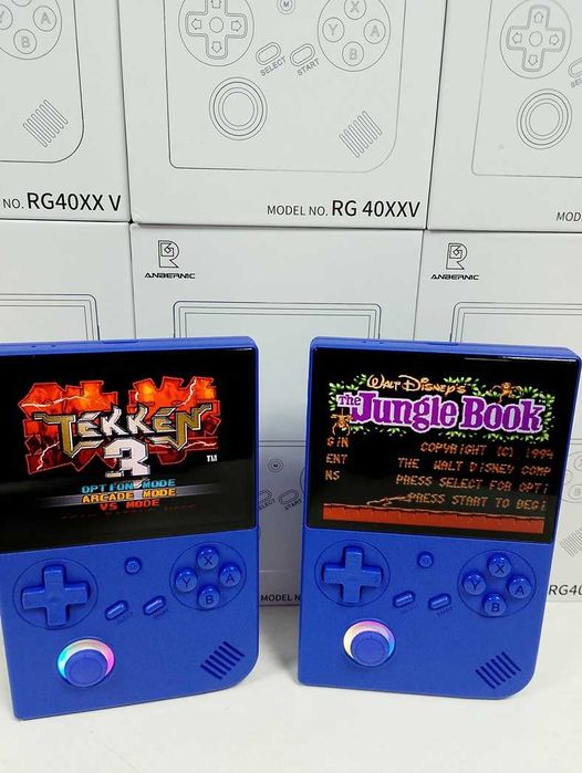 Ретро ігрова приставка Anbernic RG40XX V синя 64GB PlayStation Денди