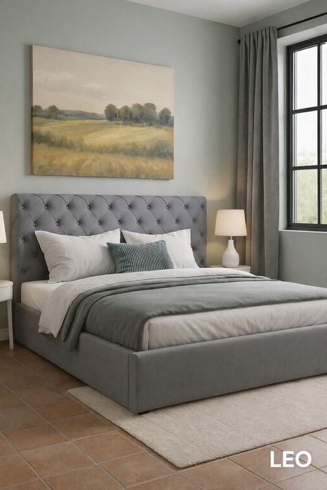 Łóżko tapicerowane z zagłówkiem | Nowoczesne | HIT