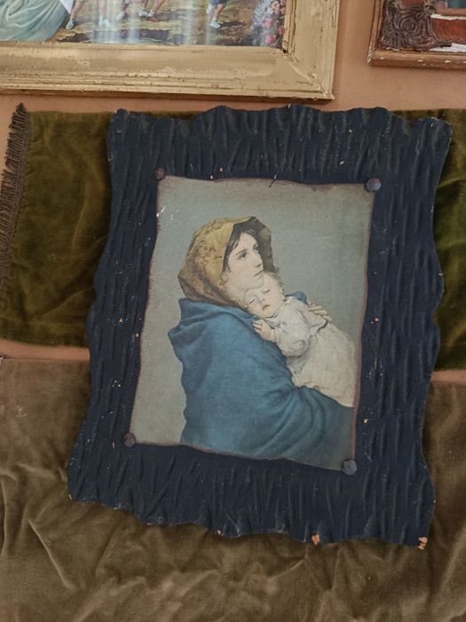 Lote de 7 quadros Religiosos antigos vintage - última ceia, Anjo da Guarda ,Fátima