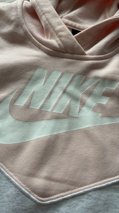 Nike XS/34 dresowa sukienka pudrowy roz szara