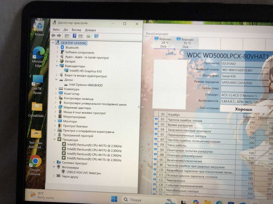 Ноутбук Asus X407 FHD IPS IPG 4417U/6gb/HDD 500gb+ SSD Intel