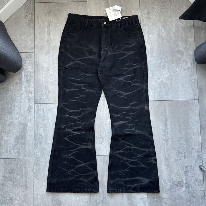 Jaded London type flared jeans y2k racer кльош фларед чорні джинси