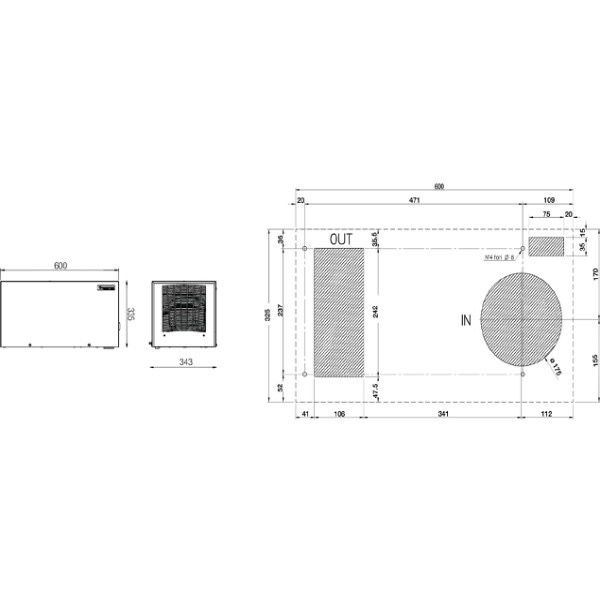 Cosmotec Klimatyzator dachowy 900 W 230 V 50 Hz Indoor