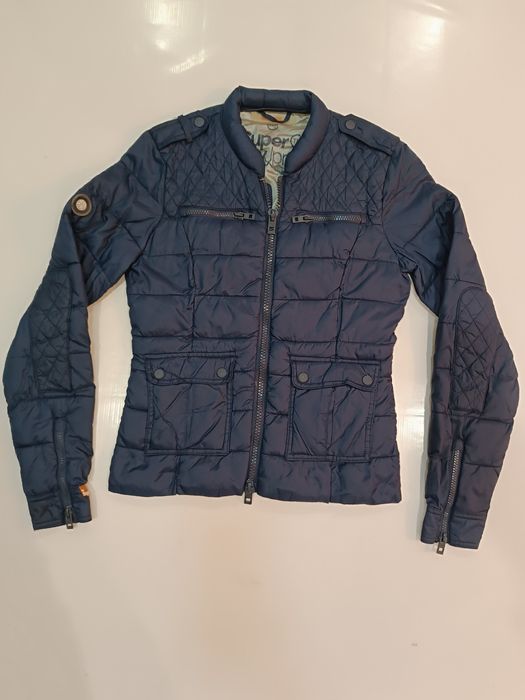 Superdry pikowana kurtka roz,xxs/32/4 ocieplana pikowana wiatrówka