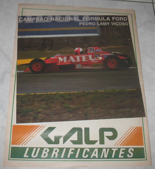 Poster - Formula Ford - Campeão Nacional 1989 - Pedro Lamy