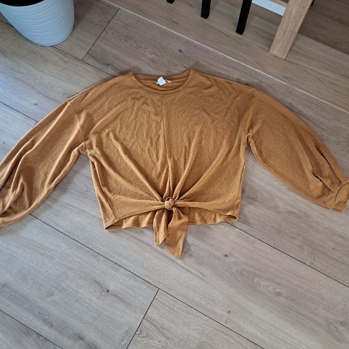 Oversizowa bluzka sweter w modnym jesiennym kolorze H&M 36-38 S-M