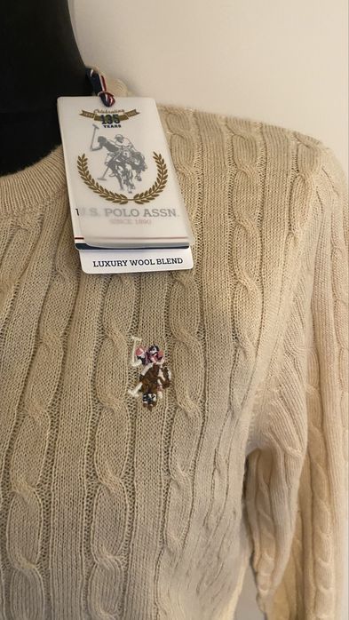 U.S.Polo ASSN Ralph Lauren nowy damski sweterek z metką  wełna