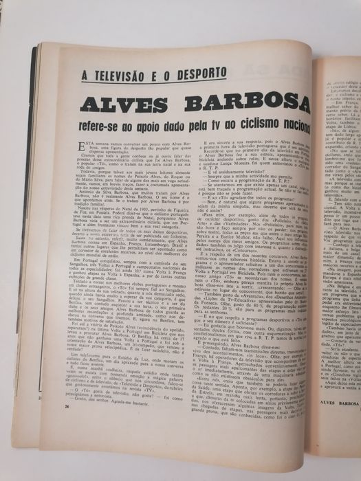 Conjunto 2 revistas TV Semanário RádioTelevisão Portuguesa, 1964 e 65