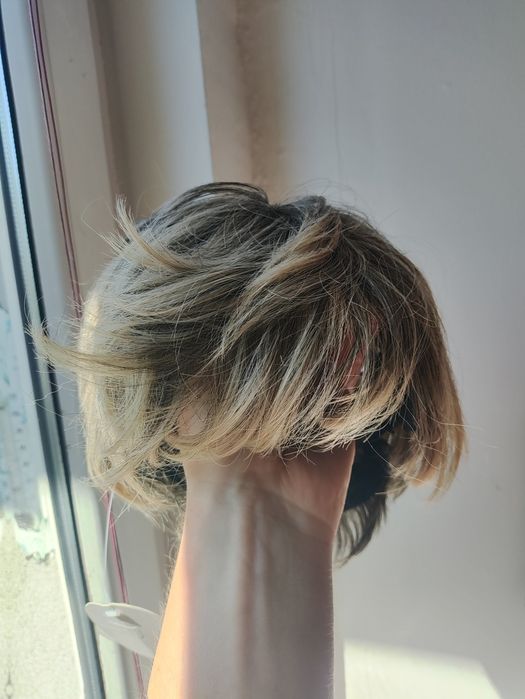 Peruka Blond Pasemka Krótkie Damskie Włosy dla Kobiet