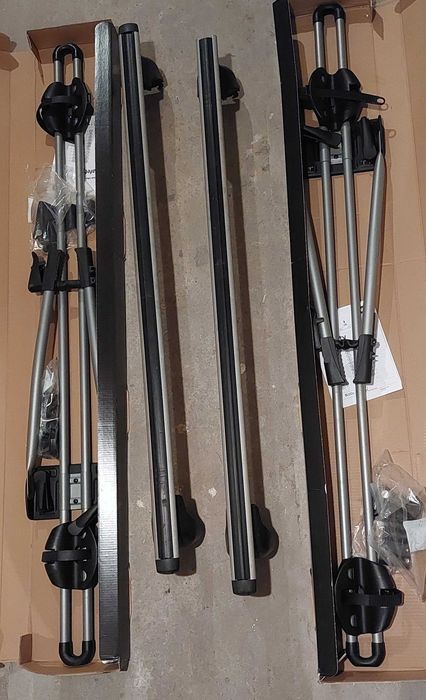 Ford mondeo mk4 liftback hatchback oryginalny bagaznik dachowy belki + bagazniki rowerowe  Mont Blanc2 szt.