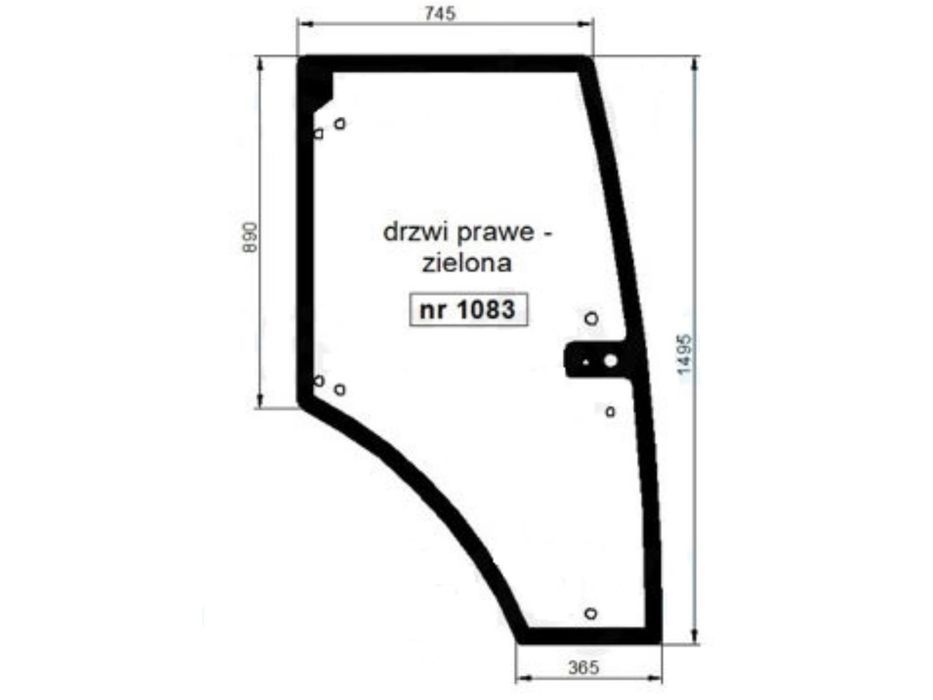 szyba drzwi prawe renault