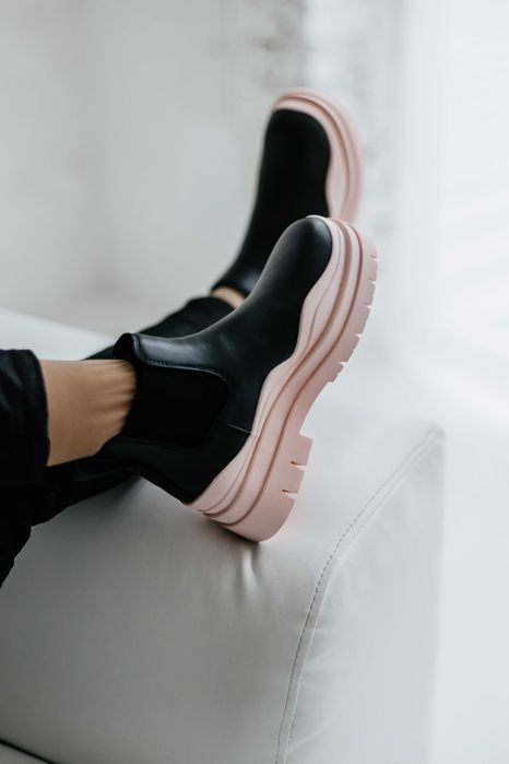 Черевики|челсі зимові жіночі шкіряні | (24.5; 25.0-25.5см)