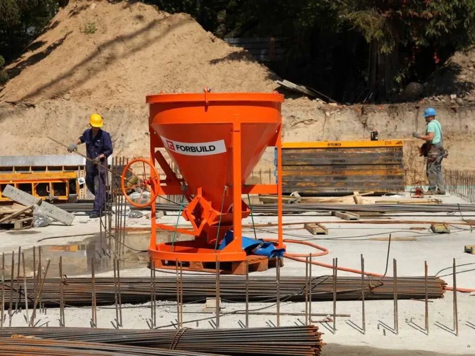 Pojemnik beton zaprawę beton zbiornik lej podajnik dźwigowy silos