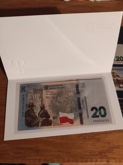 banknot 80 rocznica powstania warszawskiego