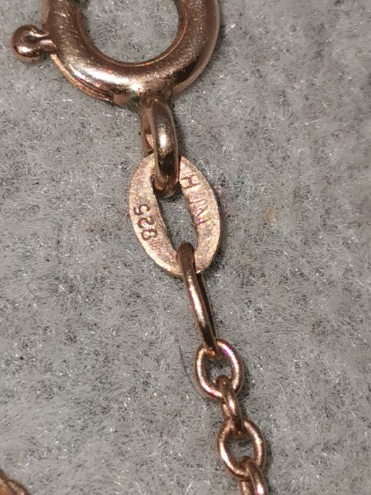 Кольє срібне з позолотою, 925*