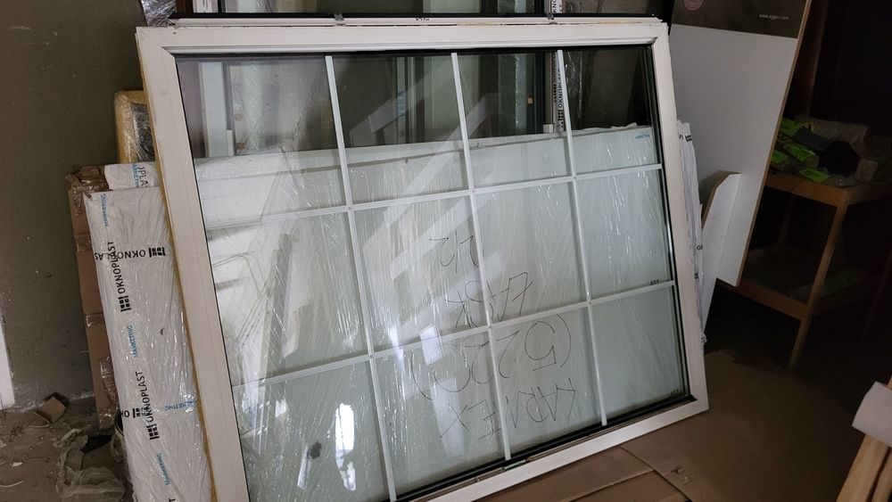 Okno tarasowe 173x 217 białe z ruchowym słupkiem sł