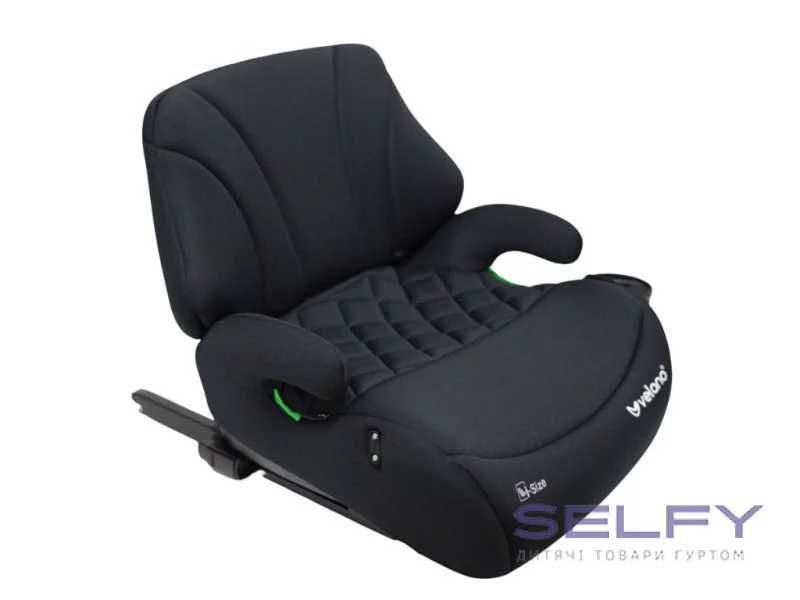 Бустер VELANO Gravo i-Size 125–150 см, ISOFIX + підстаканник, сірий чорний, можна забрати у Львові