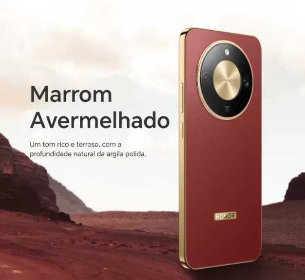 Honor Magic8 Lite 5G – Vermelho Vinho(8GB RAM / 256GB(NOVO!!