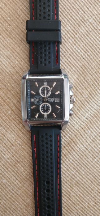 Relógio BOSCK Cronógrafo 3133G - Preto e Vermelho