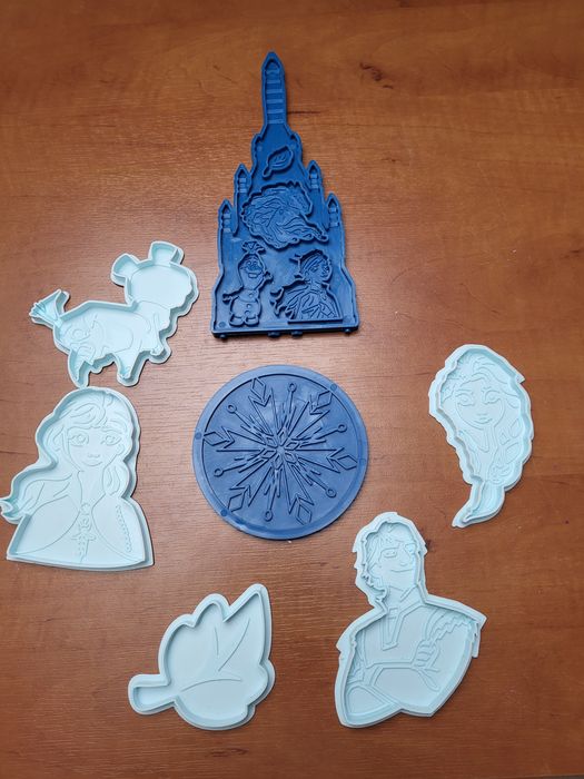 zestaw szablonów do ciastoliny Elsa, Frozen, Kraina Lodu 7 części