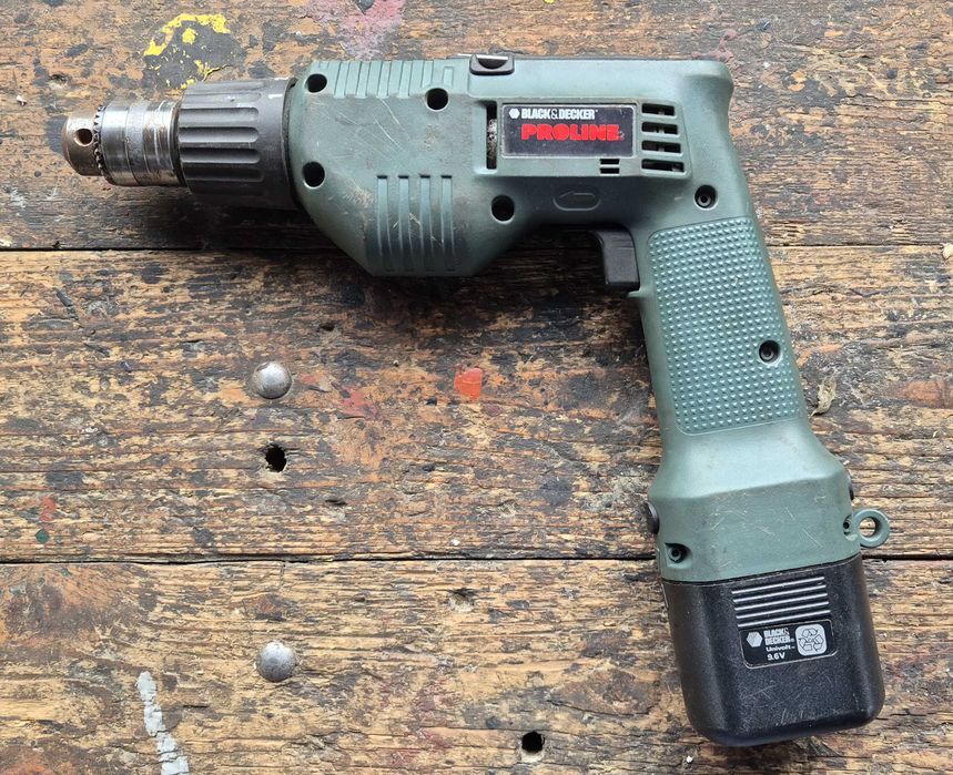 Wiertarko-wkrętarka Black & Decker PL95 Proline 9,6V Vintage Made in England + Walizka
