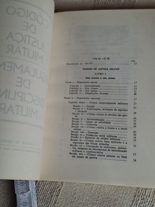 Código de Justiça Militar e Regulamento de Disciplina
