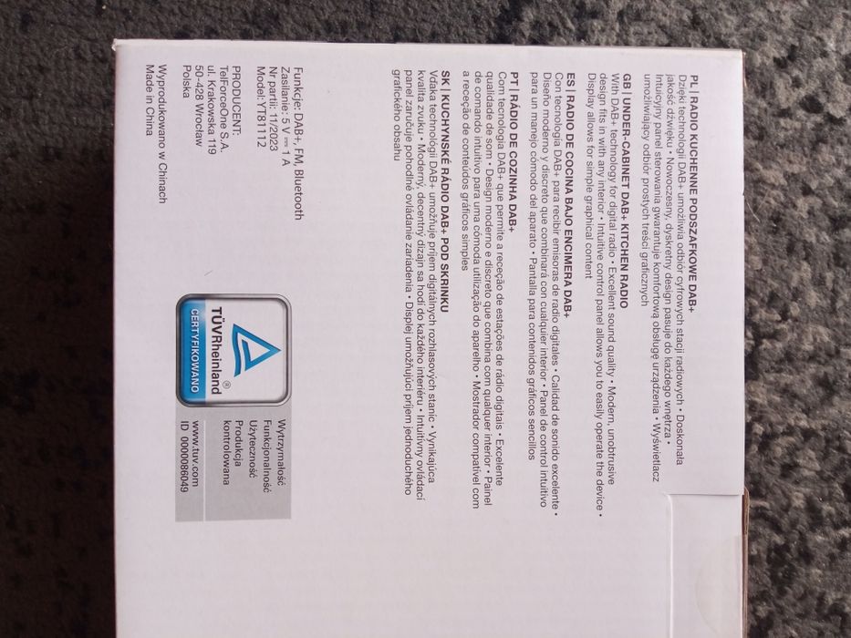 Radio cyfrowe podszafkowe DAB+ Hykker