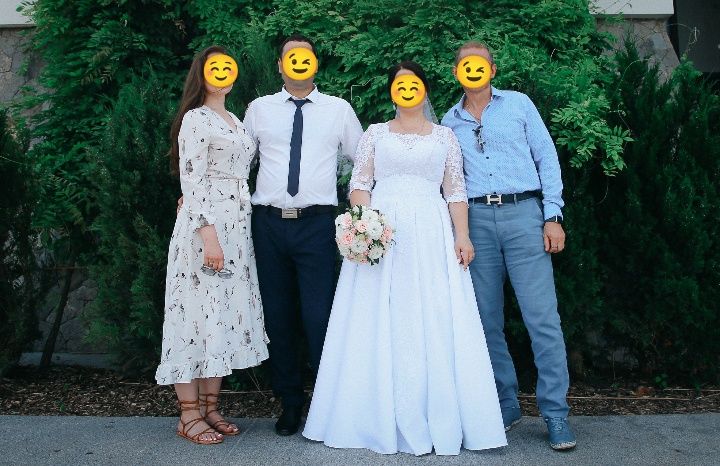 Свадебное платье 52 54 56 большой размер атласное