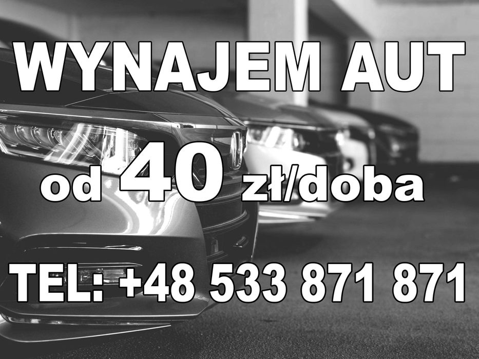 Wypożyczalnia samochodów - od 40 zł/doba