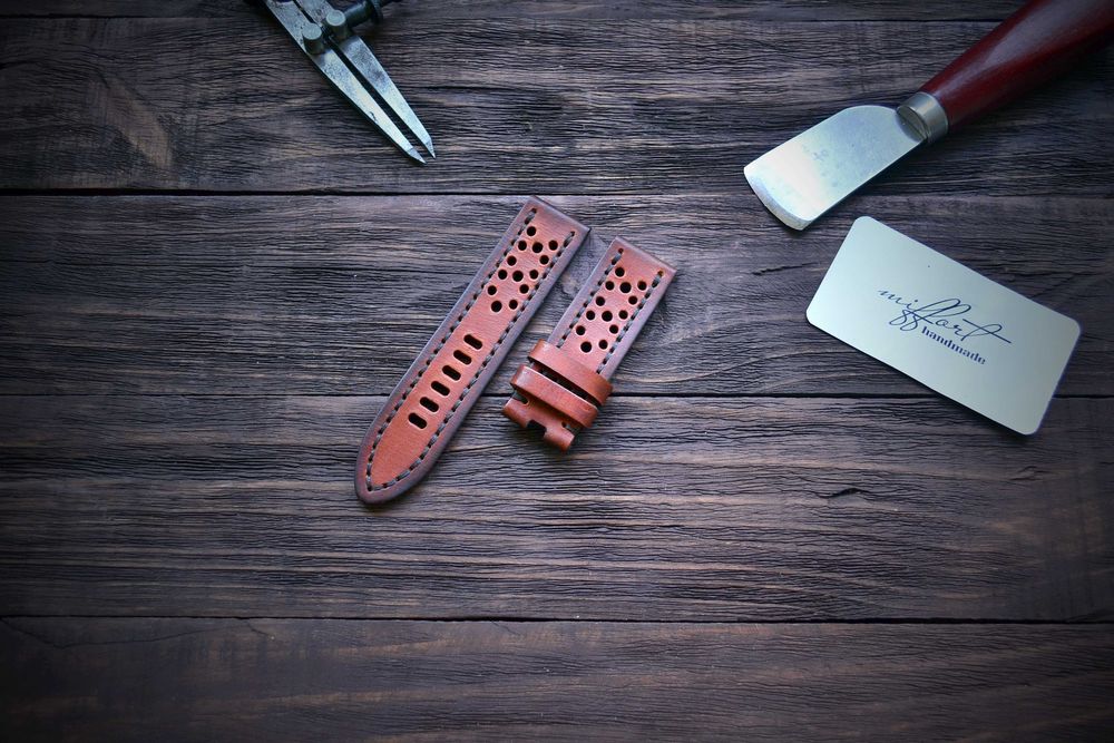 Кожаный ремешок для часов Garmin. Ручная работа. Днепр