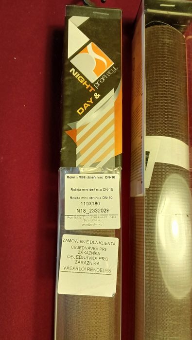 Roleta brązowa dzień noc