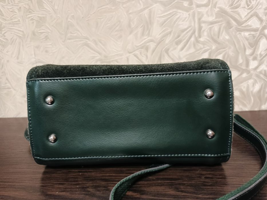 Сумка шкіряна зелена