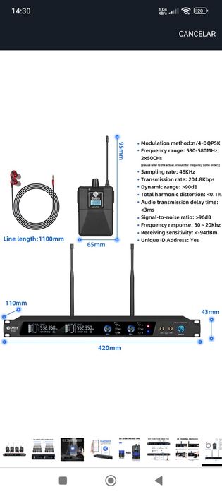 Sistema inears IEM para banda