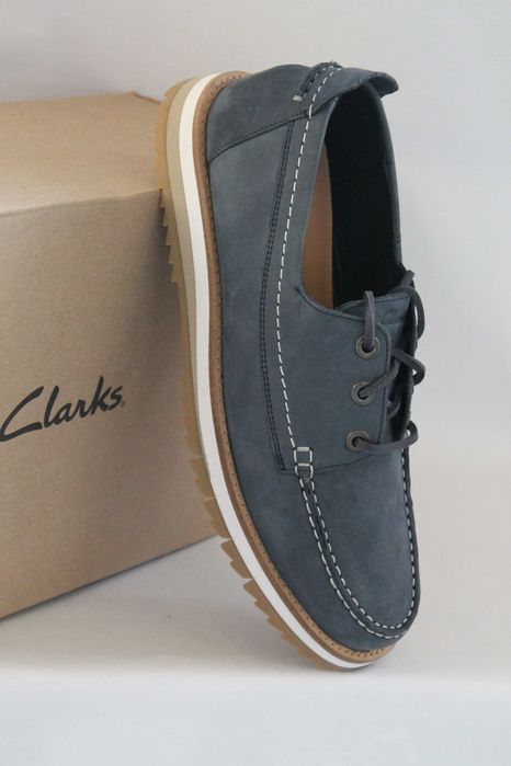 Шкіряні Clarks Durston Lace Navy Nubuck-us-9,5-eu-42,5-устілька-27,5см