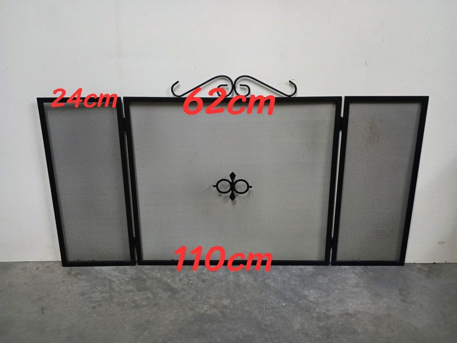 Proteção metálica para lareira, medidas em foto no anúncio