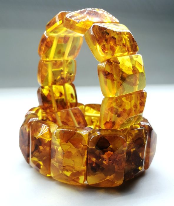 Bransoletka z Bursztynów Bałtyckich