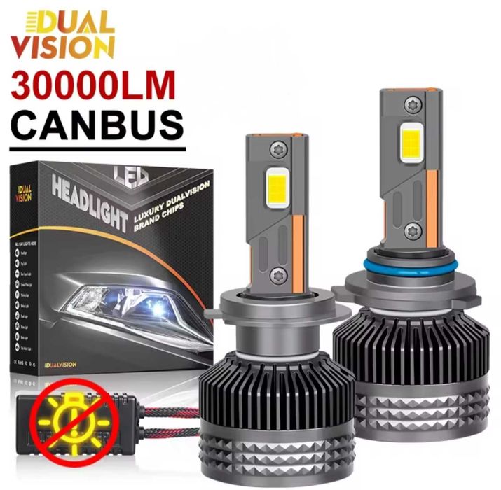 Потужні лед лампи H1 H3 H4 H7 H8 H9 H11 h15 hb4 hb3 hir2 hs1 обманка