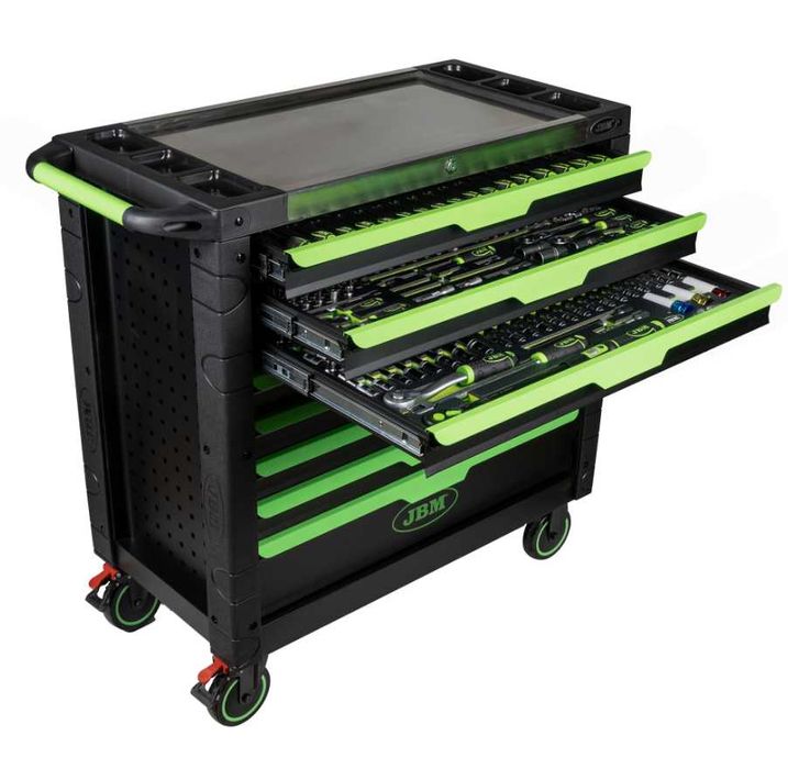 CARRINHO DE FERRAMENTAS XL COM 8 GAVETAS - MONTADO (468 PEÇAS)