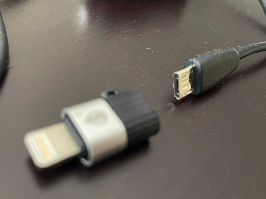 Carregador isqueiro micro-USB + adaptador Lightning