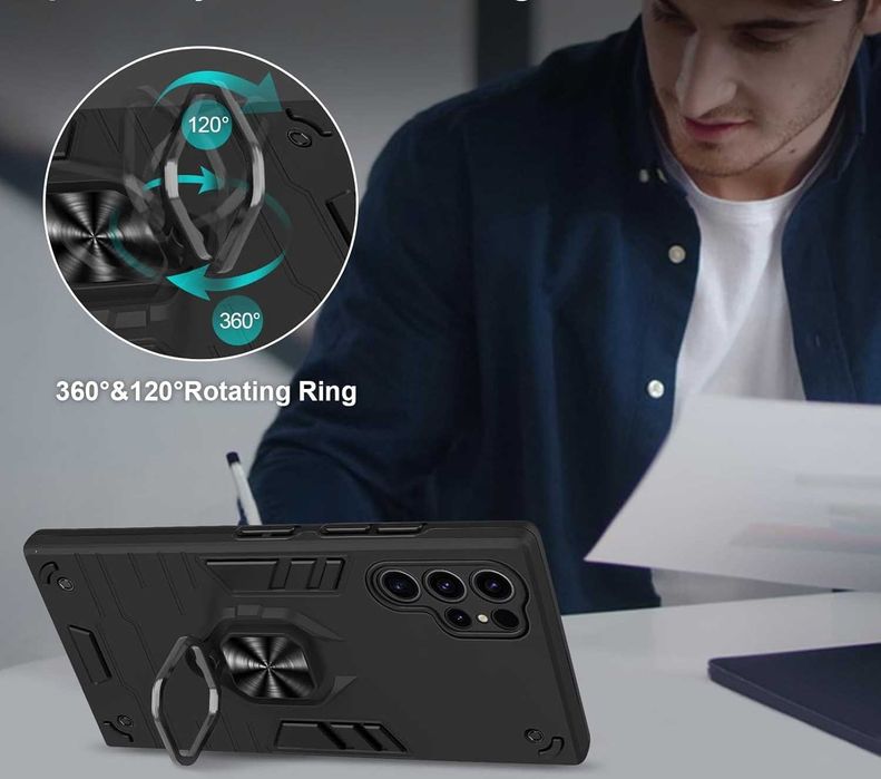 Etui Case Pancerne Samsung Galaxy S23 Ultra + Folia na ekran