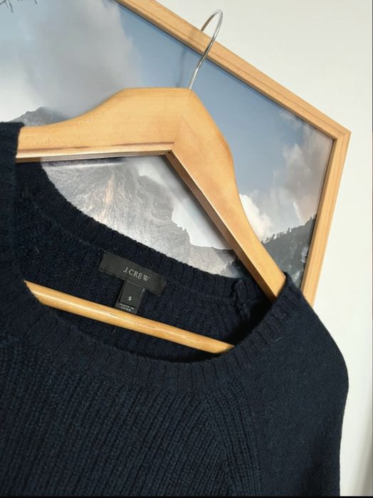 Sweter damski J.Crew S wełniany 100% wool granatowy