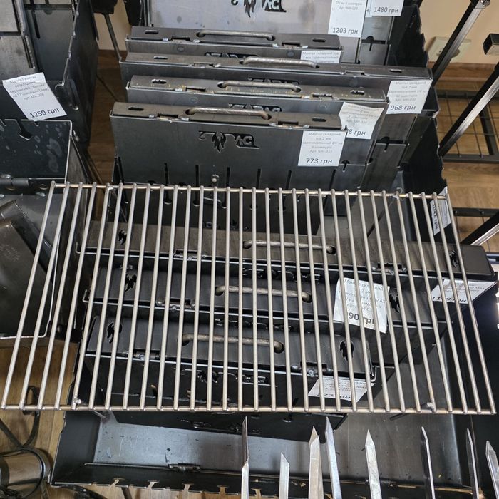 Решітка гриль для мангала нержавійка плоска купити — KozakGrillShop