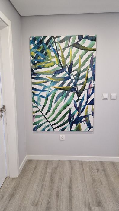 Tela decorativa folhagem