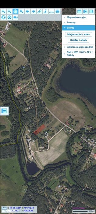 Działka 2200 m² Wieck 100m OD JEZIORA - Widok 2