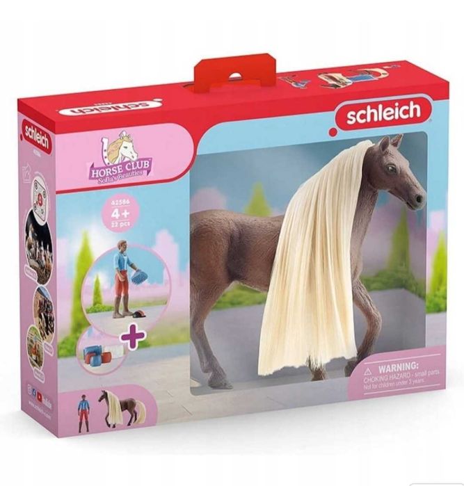 Schleich Horse Club. Leo i Rocky. Zestaw startowy. Koń do czesania.