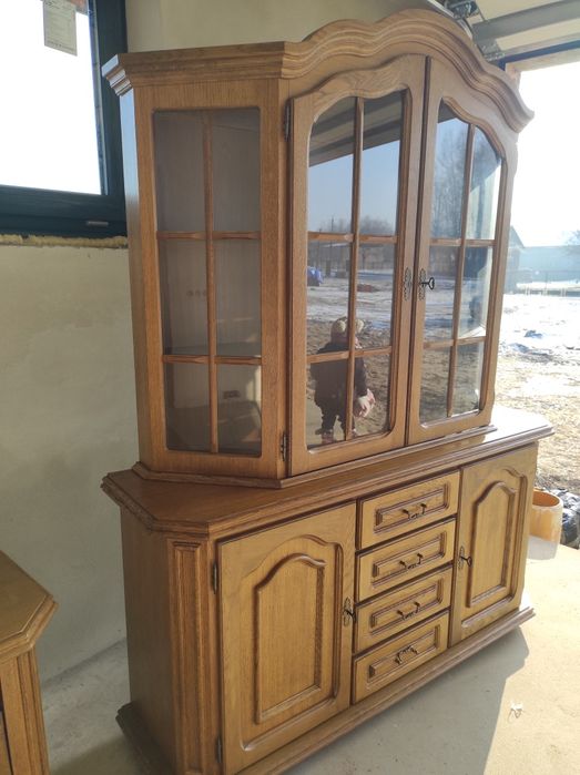 Masywny dębowy zestaw mebli OFM stan bdb DOWÓZ WYSYŁKA