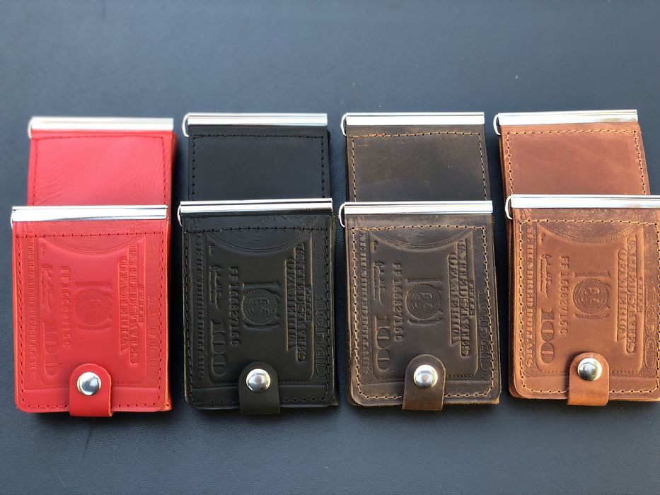 Кошелёк «зажим» из натуральной кожи оптом